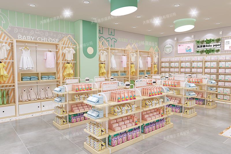 銀川母嬰店貨架，母嬰奶粉貨架，奶粉陳列架，母嬰整店輸出，大唐展示貨架