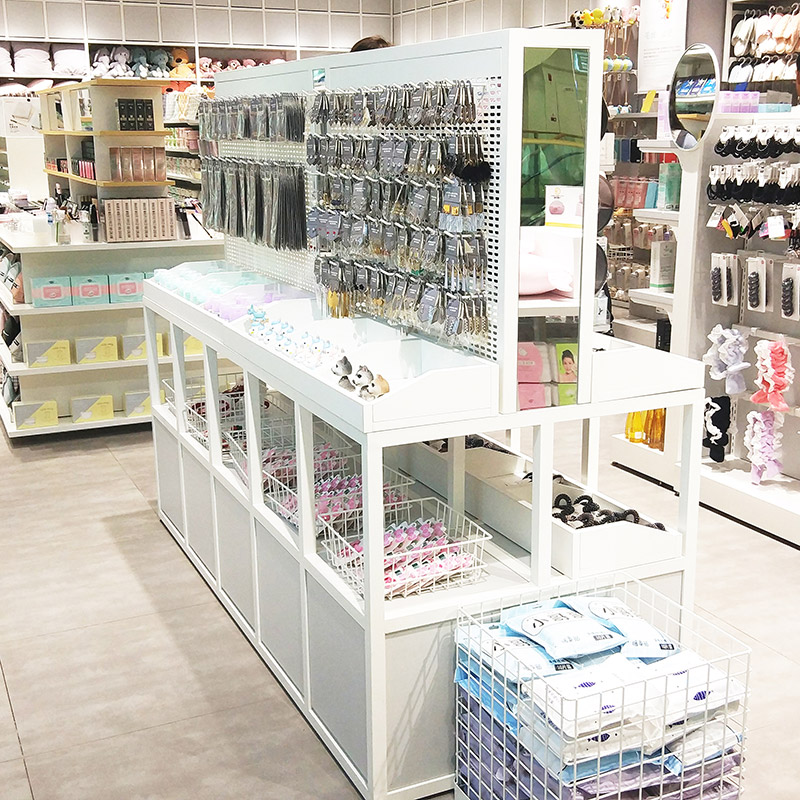 天河廣州貨架諾米飾品展示柜耳環架子頭飾項鏈雙面中島展示架批發 ?