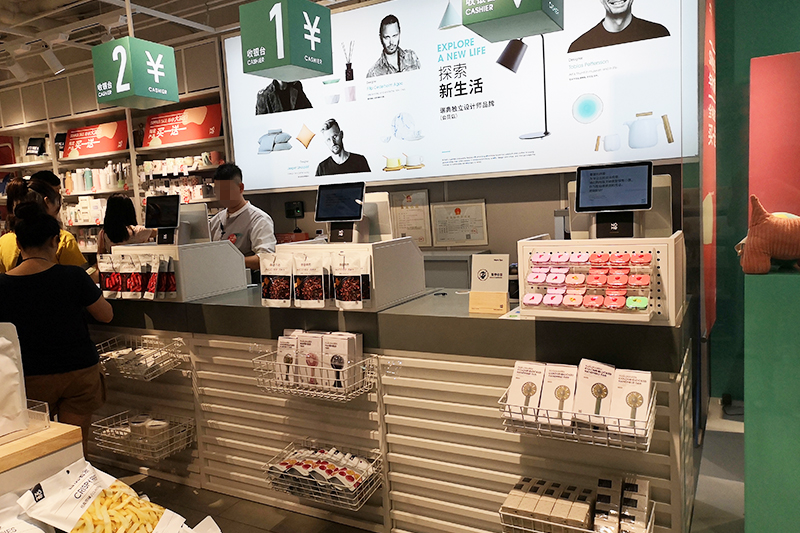 白云精品店貨架，精品店陳列架，飾品貨架，展示貨架，大唐展示貨架，北歐風(fēng)貨架，三元店貨架