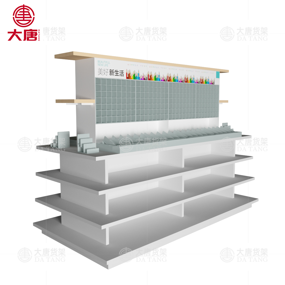 咸陽文具流水臺,文體店貨架,筆架,大唐貨架廠