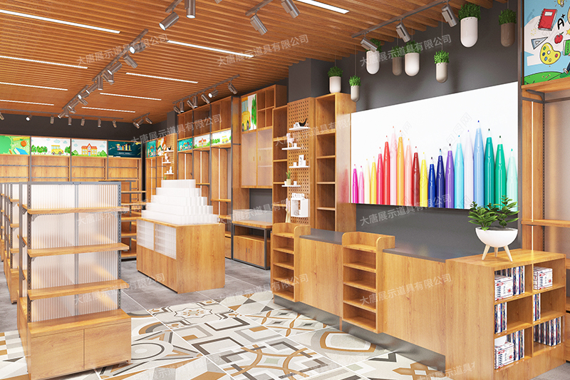 廣東文具店貨架，文具貨架， 文具店道具，文具中島柜， 文具店貨架靠墻，大唐展示貨架