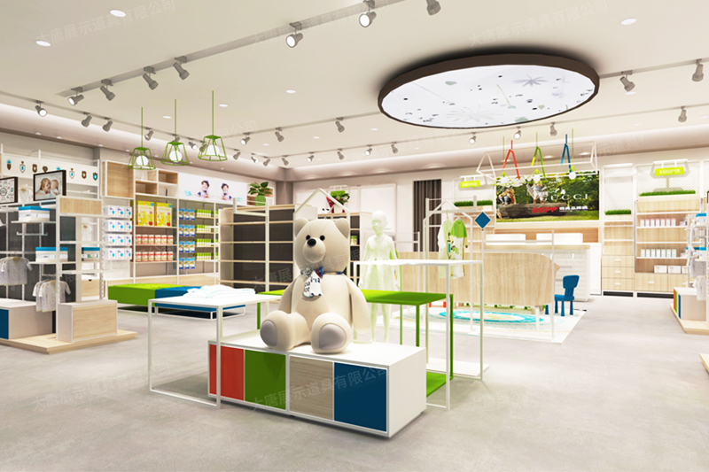 增城母嬰貨架，母嬰陳列架，母嬰整店輸出，奶粉陳列架，大唐展示架，定制貨架