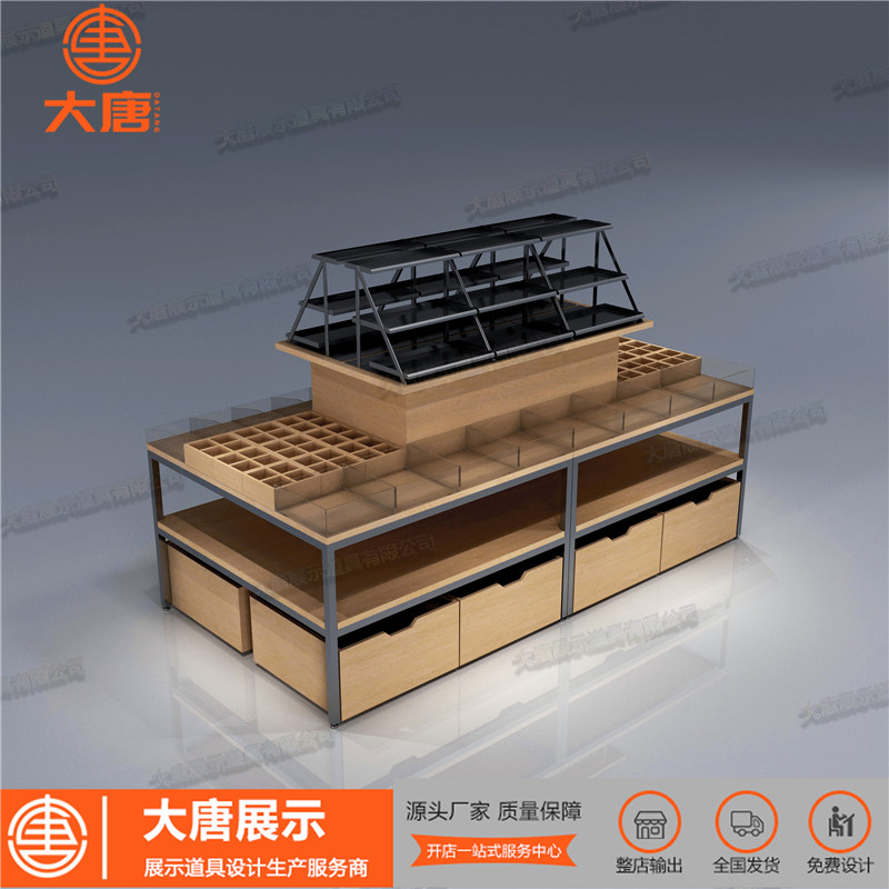 西寧名創(chuàng)優(yōu)品店彩妝臺化妝品促銷臺展示架