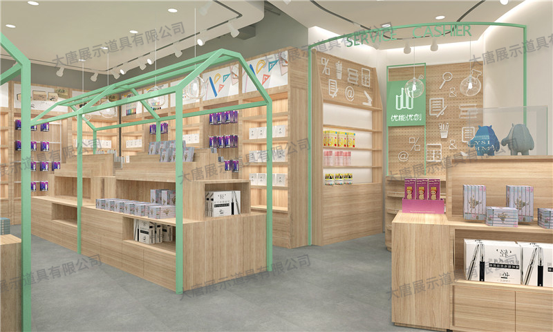 西寧文體店貨架,文具店貨架,鋼木貨架