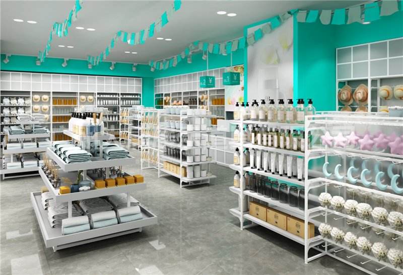 貴州三元店貨架,精品店展示架,家居百貨貨架