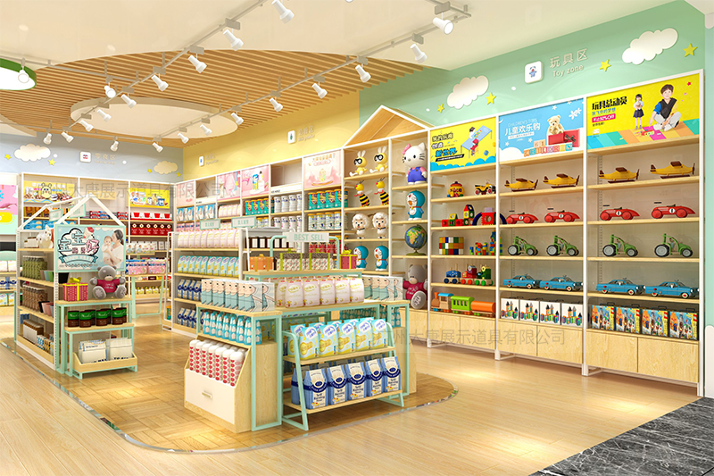 杭州母嬰店貨架，母嬰奶粉貨架，奶粉陳列架，母嬰整店輸出，大唐展示貨架