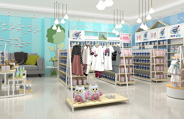 白云母孕嬰店展示架陳列的日常打理維護