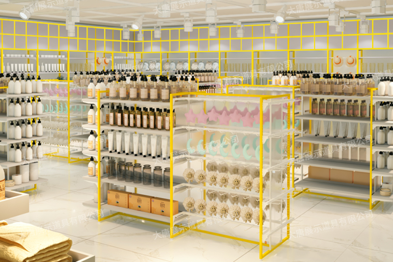 自貢精品店貨架，NOME貨架，諾米陳列架，大唐展示貨架，北歐風貨架，三元店貨架