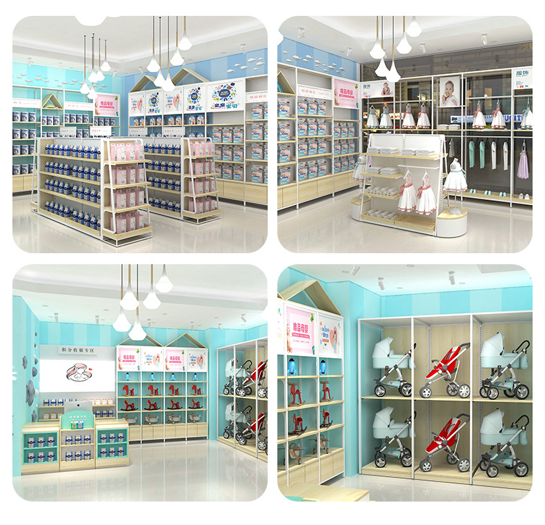 永州母嬰貨架,母嬰陳列架,邊柜陳列架,大唐展示架,定制貨架