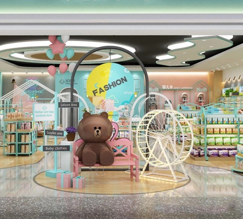 昆明奶粉陳列架,紙尿布展示架,孕嬰陳列柜,廣州大唐貨架